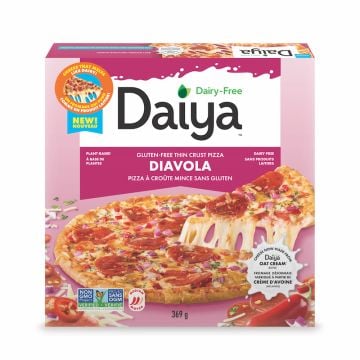 Pizza sans gluten croûte mince Diavola végétalienne