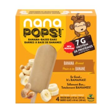 Barres de dessert glacés pain banane