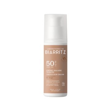 Crème solaire visage SPF 50 beige biologique