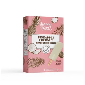 Barre glacée ananas noix de coco végétalien