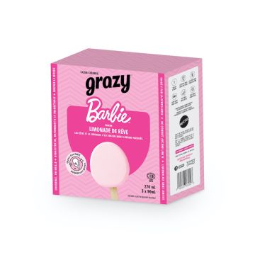 Dessert glacé  saveur Limonade de rêve Barbie sans produits laitiers
