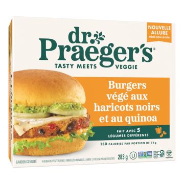 Burgers vege haricots noirs et quinoa