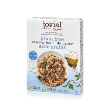 Pâte fusilli de manioc sans grains sans gluten biologique 