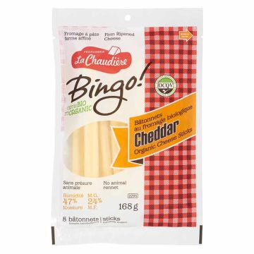 Organic Cheddar Cheese Bingo Sticks