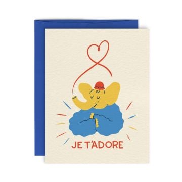 Carte de voeux Je t'adore