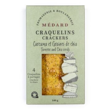 Craquelins curcuma et graines de chia