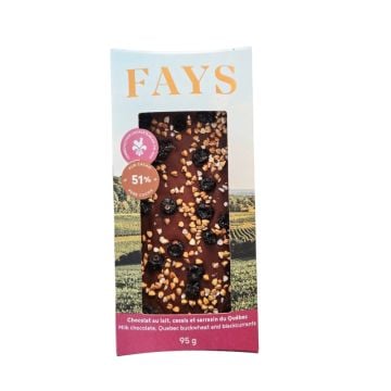 51% Blackcurrant and Buckwheat Dark Chocolate Bar from Quebec