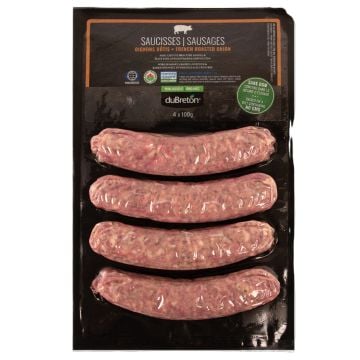 Saucisses oignons rôtis biologiques