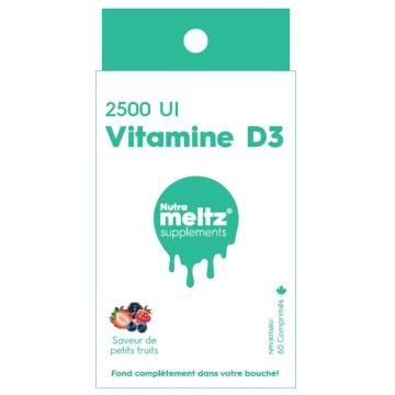 Vitamine D3 2500 UI petits fruits - Os