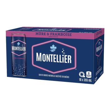 Eau de source gazéifiée mûre framboise
