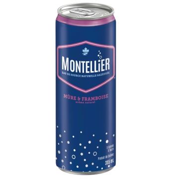 Eau de source gazéifiée Mûre framboise