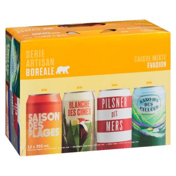 Bières série artisan caisse mixte évasion