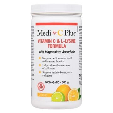 Vitamin C and L-Lysine with Magnesium Ascorbate Citrus 120 Servings