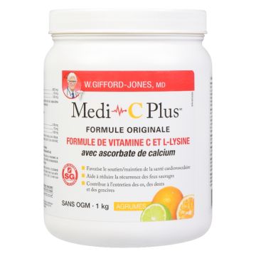 Vitamine C et L-lysine avec ascorbate de calcium agrumes 200 portions