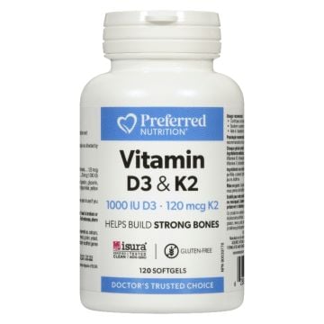 Vitamin D3 1000 IU and K2 120 mcg - Bones
