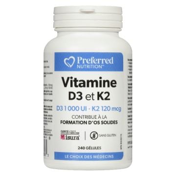 Vitamine D3 1000 UI et K2 120 mcg - Os