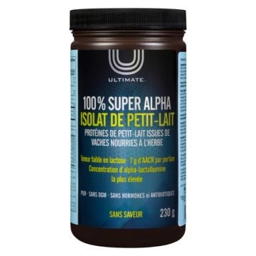 100 % super alpha protéine isolat de petit-lait sans saveur 9 portions