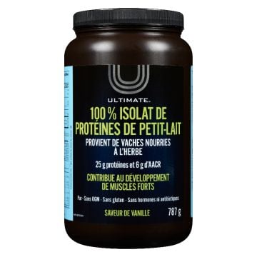 100 % isolat de protéines de petit-lait vanille 24 portions