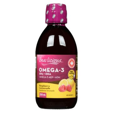 Oméga-3 AEP + ADH framboise limonade