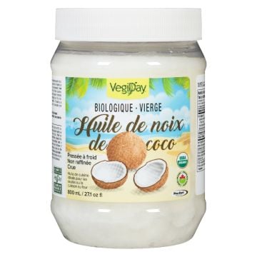 Huile de noix de coco vierge biologique
