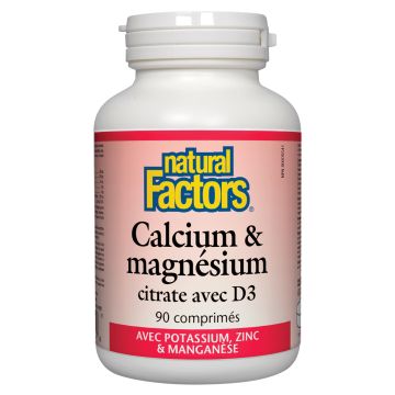 Calcium et magnésium citrate avec vitamine D3 - Minéraux 