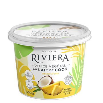 Délice végétal au lait de coco - Ananas et coco