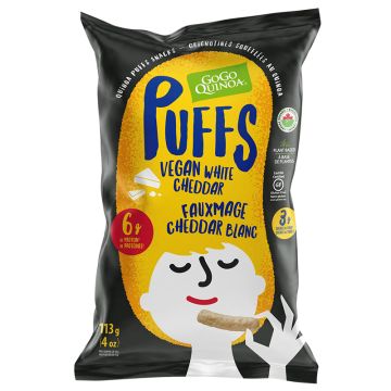 Grignotines biologiques Puffs - Fauxmage cheddar blanc