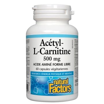 Acétyl-L-Carnitine 500 mg acide aminé forme libre - Renforce l'énergie