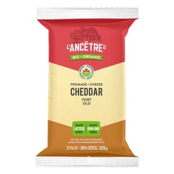 Cheddar fort biologique sans lactose 31% 