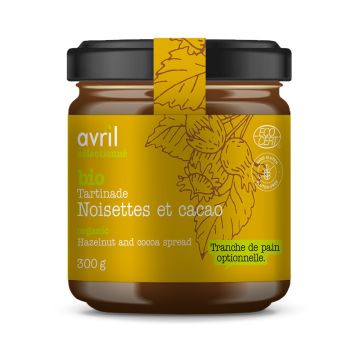 Tartinade  Noisettes et cacao biologique