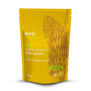 Cubes moelleux de banane nature biologique