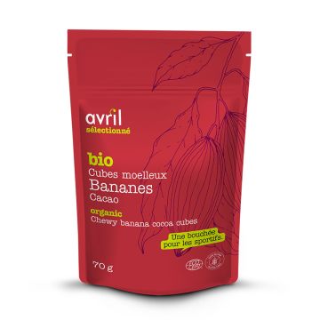 Cubes moelleux de banane cacao