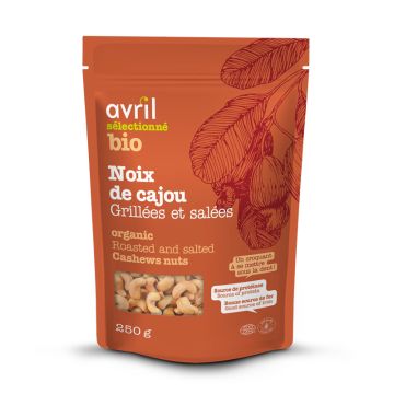 Noix de cajou grillées et salées biologiques