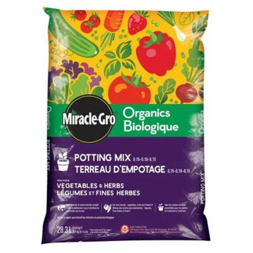 Potting soil Organic vegetables and herbs