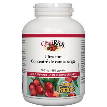 Concentré de canneberges ultra fort 500 mg CranRich - Infections urinaires 