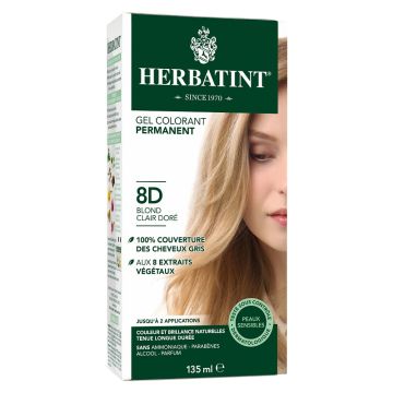 Permanent hair color gel - 8D Light Golden Blond