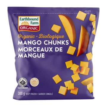 Morceaux de mangue congelés biologiques