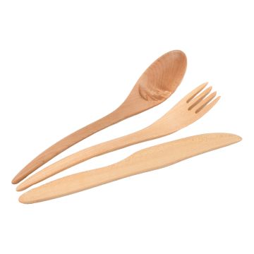Set of wooden utensils - For one person