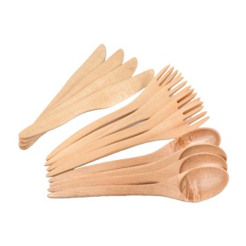 Set of wooden utensils - For four persons
