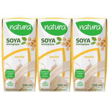 Boisson de soya enrichie biologique Vanille