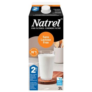 Lait 2% finement filtré sans lactose