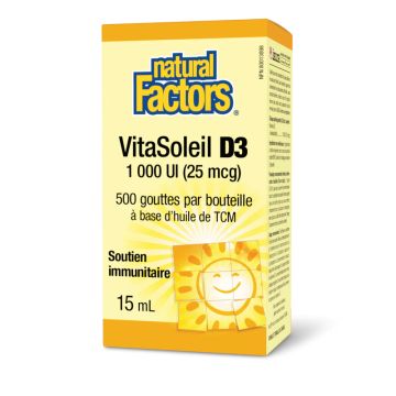 Vitamine D3 1000 UI Vitasoleil - Système immunitaire
