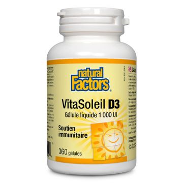 Vitamine D3 1000 UI Vitasoleil - Système immunitaire