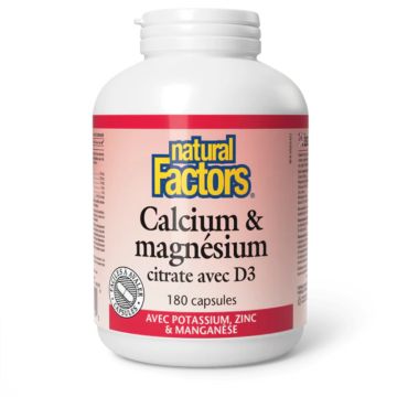 Calcium et magnésium citrate avec vitamine D3 - Minéraux 