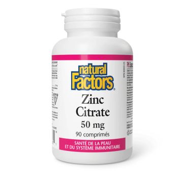 Zinc citrate 50 mg - Santé de la peau et système immunitaire