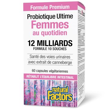 Multiprobiotique pour femmes 12 milliards de cultures probiotiques vivantes - Santé urinaire
