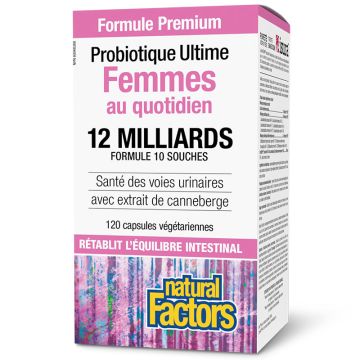 Multiprobiotique pour femmes 12 milliards de cultures probiotiques vivantes - Santé urinaire