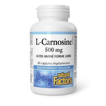 L-Carnosine 500 mg Free Form Amino Acid - Cellular Rejuvenation