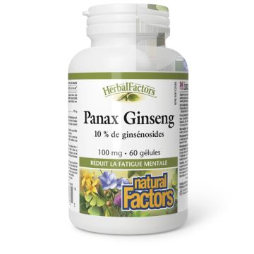 Panax Ginseng 100 mg HerbalFactors - Stress and Mental Fatigue