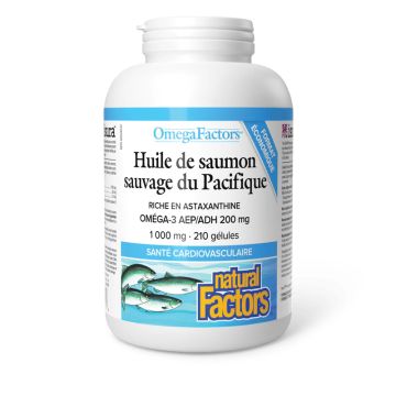 Huile de saumon sauvage du Pacifique 1 000 mg Omega Factors - Acides gras